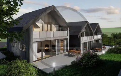 Das Gebäude in dem sich das Ferienhaus befindet
