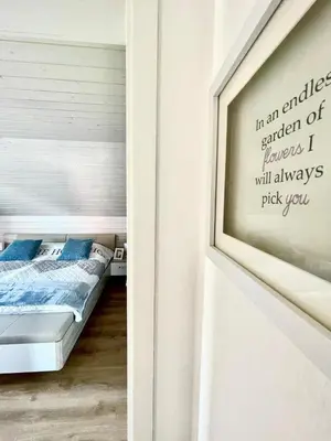 Ein Bett oder Betten in einem Zimmer der Unterkunft Wiesenstück