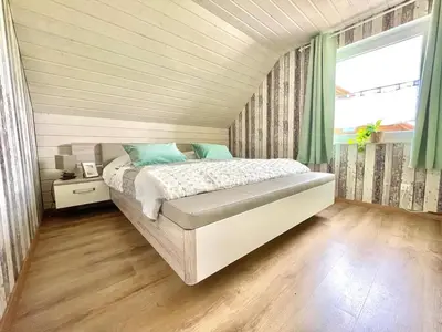Ein Bett oder Betten in einem Zimmer der Unterkunft Wiesenstück