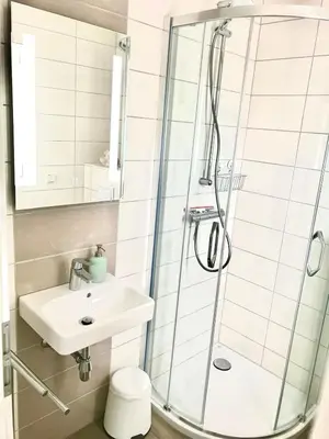 Ein Badezimmer in der Unterkunft Wiesenstück