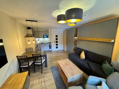 Ein Sitzbereich in der Unterkunft Gipfelblick Apartment