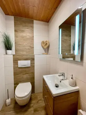 Ein Badezimmer in der Unterkunft Glücksstück