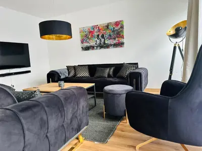 Ein Sitzbereich in der Unterkunft Tiaré Appartment - FeWo