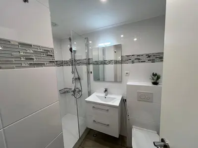 Ein Badezimmer in der Unterkunft Haus Vier Jahreszeiten am See HS 347