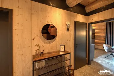 Grundriss der Unterkunft Haus 8 Auszeit im Harz - Haus 8 Blockhaus oben