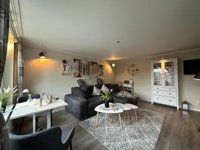 Ein Sitzbereich in der Unterkunft Bergblick Braunlage App 17 & 18
