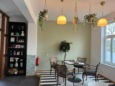 Ein Sitzbereich in der Unterkunft Villa Hermine