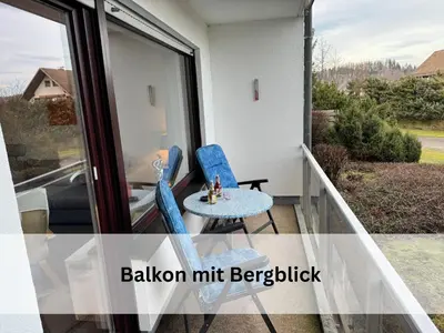 Ein Balkon oder eine Terrasse in der Unterkunft FeWo Berg-Domizil Altenau inklusive Bettwäsche und Handtüchern, Nur 3 Minuten von der Kristall Therme entfernt