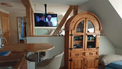 TV/Unterhaltungsangebot in der Unterkunft Schlossbergbutze