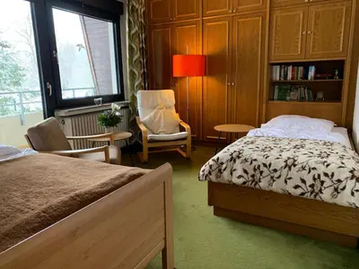 Ein Bett oder Betten in einem Zimmer der Unterkunft Holiday Home Talblick Zorge