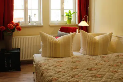 Ein Bett oder Betten in einem Zimmer der Unterkunft Ferienhaus Stobenstrasse