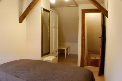 Ein Bett oder Betten in einem Zimmer der Unterkunft Ferienhaus Stobenstrasse