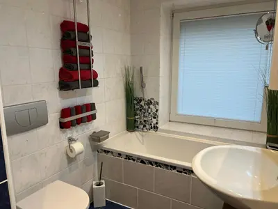 Ein Badezimmer in der Unterkunft Ferienwohnung Seidenglanz