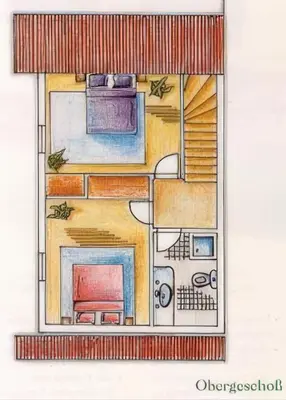 Grundriss der Unterkunft Auerhahn Ferienhäuser Haus Tajo