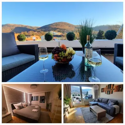 Ein Sitzbereich in der Unterkunft Bergliebe 6 mit großer Terrasse, Tiefgarage & Lift