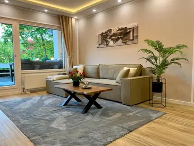 Ein Sitzbereich in der Unterkunft Bergliebe 5 mit großer Terrasse, Tiefgarage & Lift