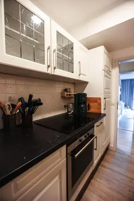 Küche/Küchenzeile in der Unterkunft Ferienwohnung Rose