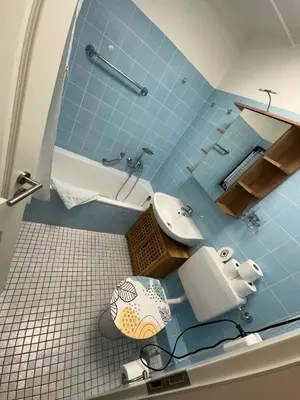 Ein Badezimmer in der Unterkunft FeWo Insel der Erholung mit Pool & Sauna