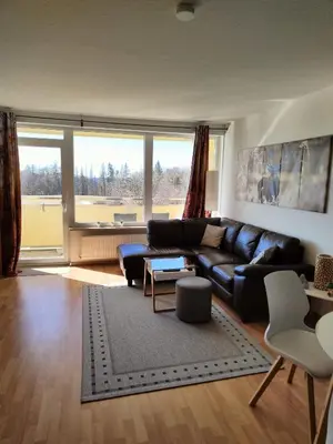 Ein Sitzbereich in der Unterkunft Apartment Wanderslust im Harz mit Pool & Sauna