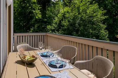 Ein Balkon oder eine Terrasse in der Unterkunft Harz Huus Apartments 