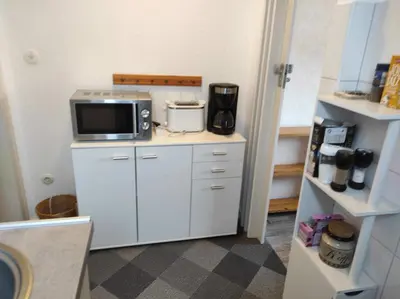 Küche/Küchenzeile in der Unterkunft Ferienwohnung Harz de Luchs