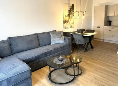 Küche/Küchenzeile in der Unterkunft Forst & Flair Apartment