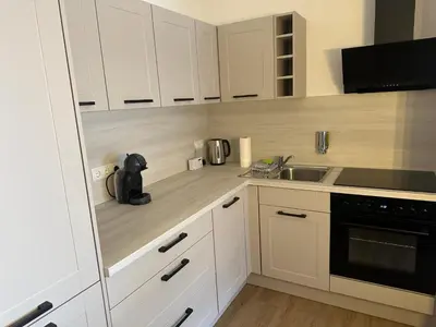 Küche/Küchenzeile in der Unterkunft Forst & Flair Apartment