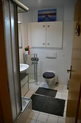 Ein Badezimmer in der Unterkunft Bergluft