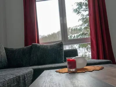 Ein Sitzbereich in der Unterkunft Lakefront Family Retreat