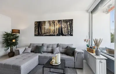 Ein Sitzbereich in der Unterkunft Cozy Apartment In Bad Harzburg