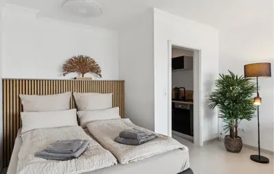 Ein Bett oder Betten in einem Zimmer der Unterkunft Cozy Apartment In Bad Harzburg