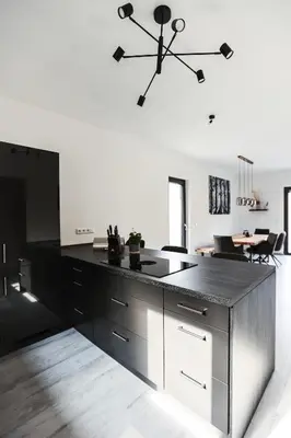 Küche/Küchenzeile in der Unterkunft NEU Inner Light, mit privater Sauna und schnellen Internet, Luxuriöses Ferienhaus im Harz