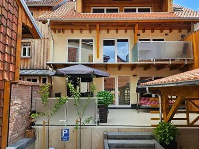 Das Gebäude in dem sich die Ferienwohnung befindet