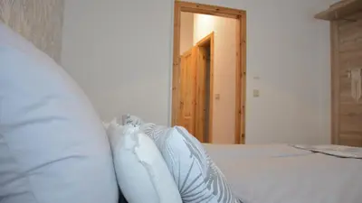 Ein Bett oder Betten in einem Zimmer der Unterkunft Fachwerkhaus im Herzen von Halberstadt