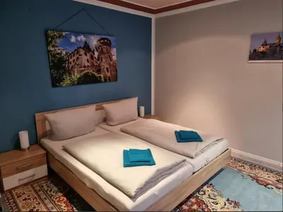 Ein Bett oder Betten in einem Zimmer der Unterkunft Ferienhaus 