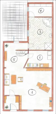Grundriss der Unterkunft Ferienhaus 
