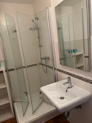 Ein Badezimmer in der Unterkunft Haus Waidmannsruh