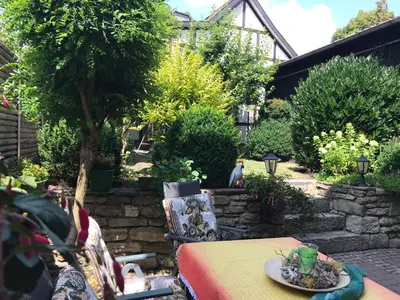Ein Garten an der Unterkunft Ackerbürgerhaus von 1604