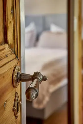 Ein Bett oder Betten in einem Zimmer der Unterkunft Schinkel Ferienunterkünfte Quedlinburg UNESCO Altstadt, Parkplatz inkl