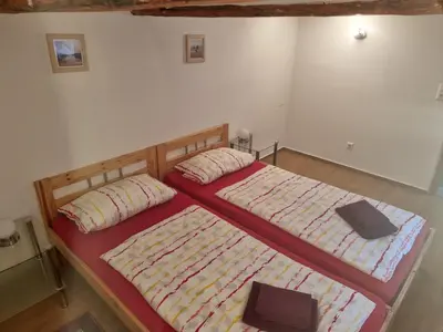 Ein Bett oder Betten in einem Zimmer der Unterkunft Ferienhaus 