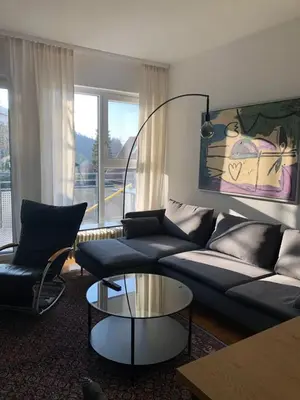 Ein Sitzbereich in der Unterkunft Tiny Atelier Leihfahrräder Gratis Shuttleservice