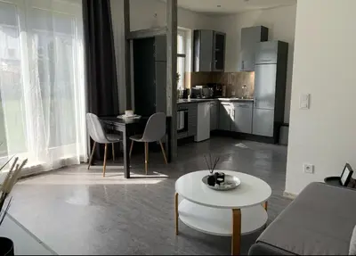 Küche/Küchenzeile in der Unterkunft Ferienwohnung im Harz 4