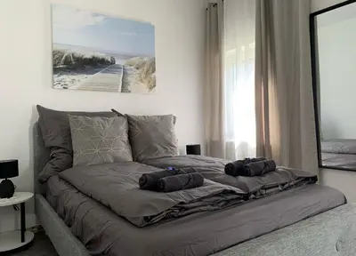 Ein Bett oder Betten in einem Zimmer der Unterkunft Ferienwohnung im Harz 4