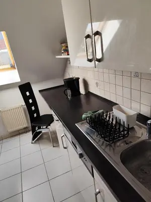 Küche/Küchenzeile in der Unterkunft Ferienwohnung Hartmann