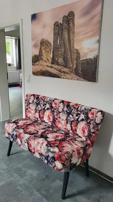 Ein Sitzbereich in der Unterkunft Heinrichs Ferienwohnungen Quedlinburg