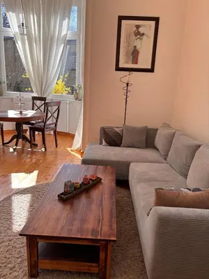 Ein Sitzbereich in der Unterkunft Villa Einhorn - Altstadt Studio - stilvoll besonders