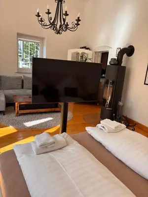Ein Bett oder Betten in einem Zimmer der Unterkunft Villa Einhorn - Altstadt Studio - stilvoll besonders