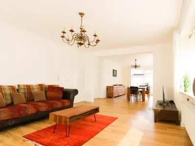 Ein Sitzbereich in der Unterkunft Ferienhaus Blocksberg