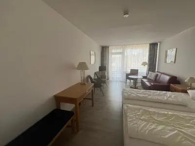 Ein Sitzbereich in der Unterkunft Haus Vier Jahreszeiten am See Die Stille