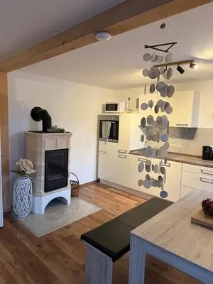 Küche/Küchenzeile in der Unterkunft Ferienwohnung in Thale